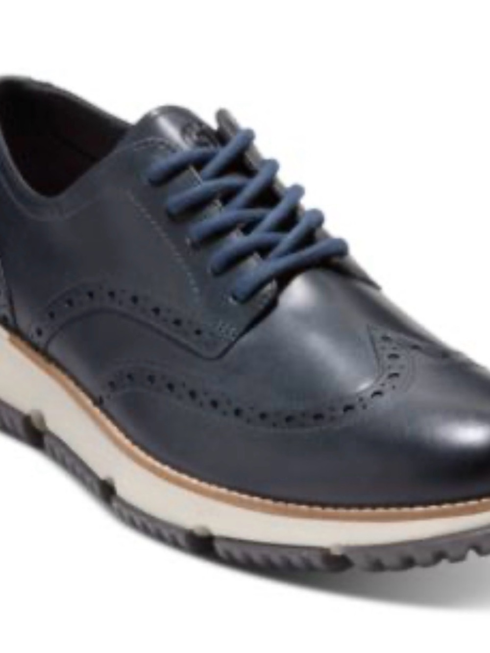Cole Haan Men’s 4FOURZEROGRAND Navy winter Wingtip Oxford Dress Shoe